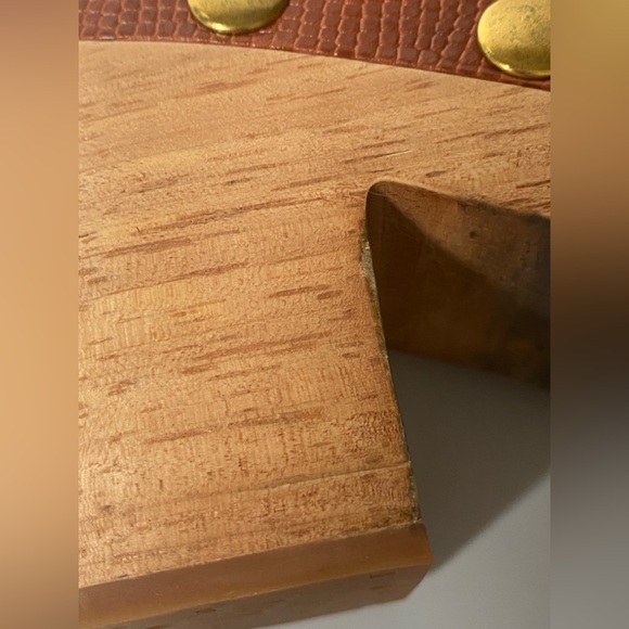 CHARLOTTE STONE wooden studded heels. - Picture 15 of 15